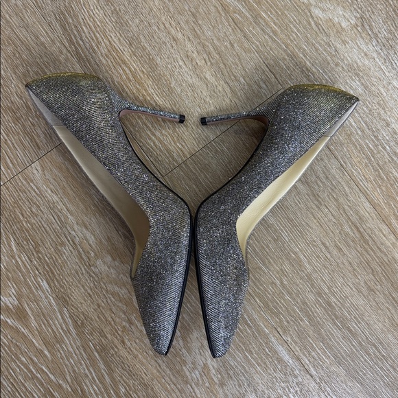 Sarah Flint Perfect Pump 85 Gunmetal Lame Glittered Iridescent Metallic Heels - Picture 8 of 14